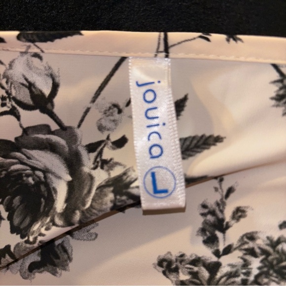 2/$30 JOUICA Women’s Floral V-Neck Tulip Sleeve Blouse Careerwear Size L - Picture 7 of 8